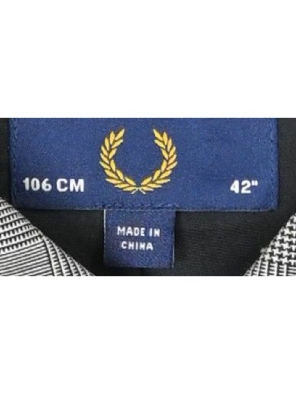 Fred Perry Collared Check Jacket in Black - Picture 3 of 13